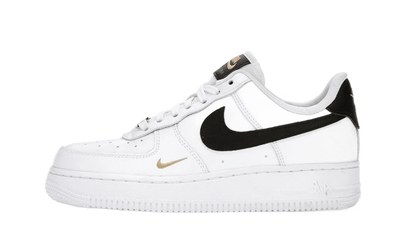 Air Force 1 Low \&07 Essential White Black Gold Mini Swoosh - CZ0270-102