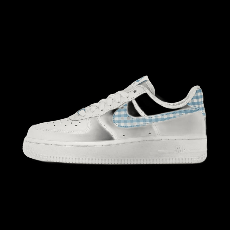 Air Force 1 Low \&07 Essential White University Blue Gingham - DZ2784-100