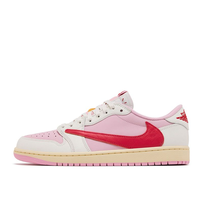 Air Jordan 1 Retro Low OG SP Travis Scott Sail Tropical Pink - IQ7604-101