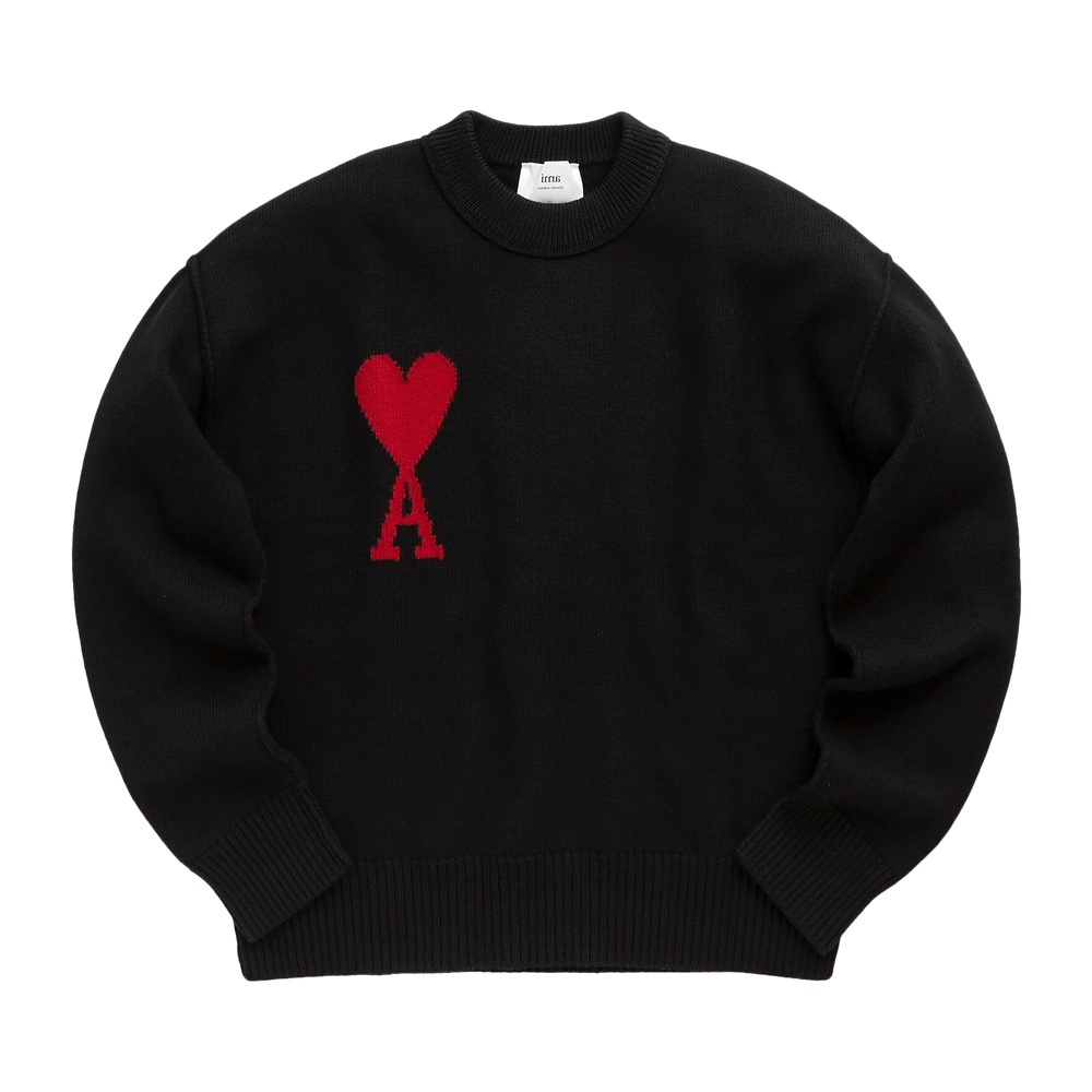 Ami Sweater 'Black/Red' BFUKS006.018.009 — Abbigliamento Ami su LAB19