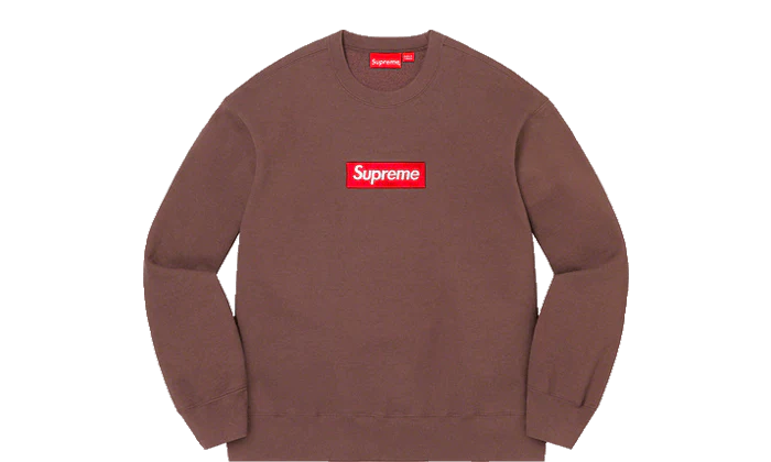 Supreme Box Logo Crewneck Brown