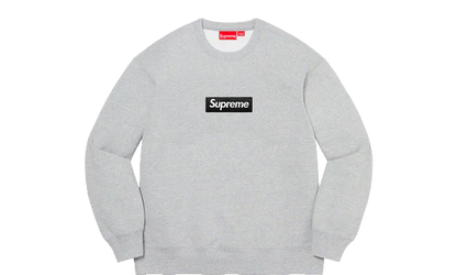 Supreme Box Logo Crewneck Heather Grey