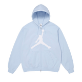 Supreme x Jordan Zip Up Hooded Sweatshirt 'Light Blue'