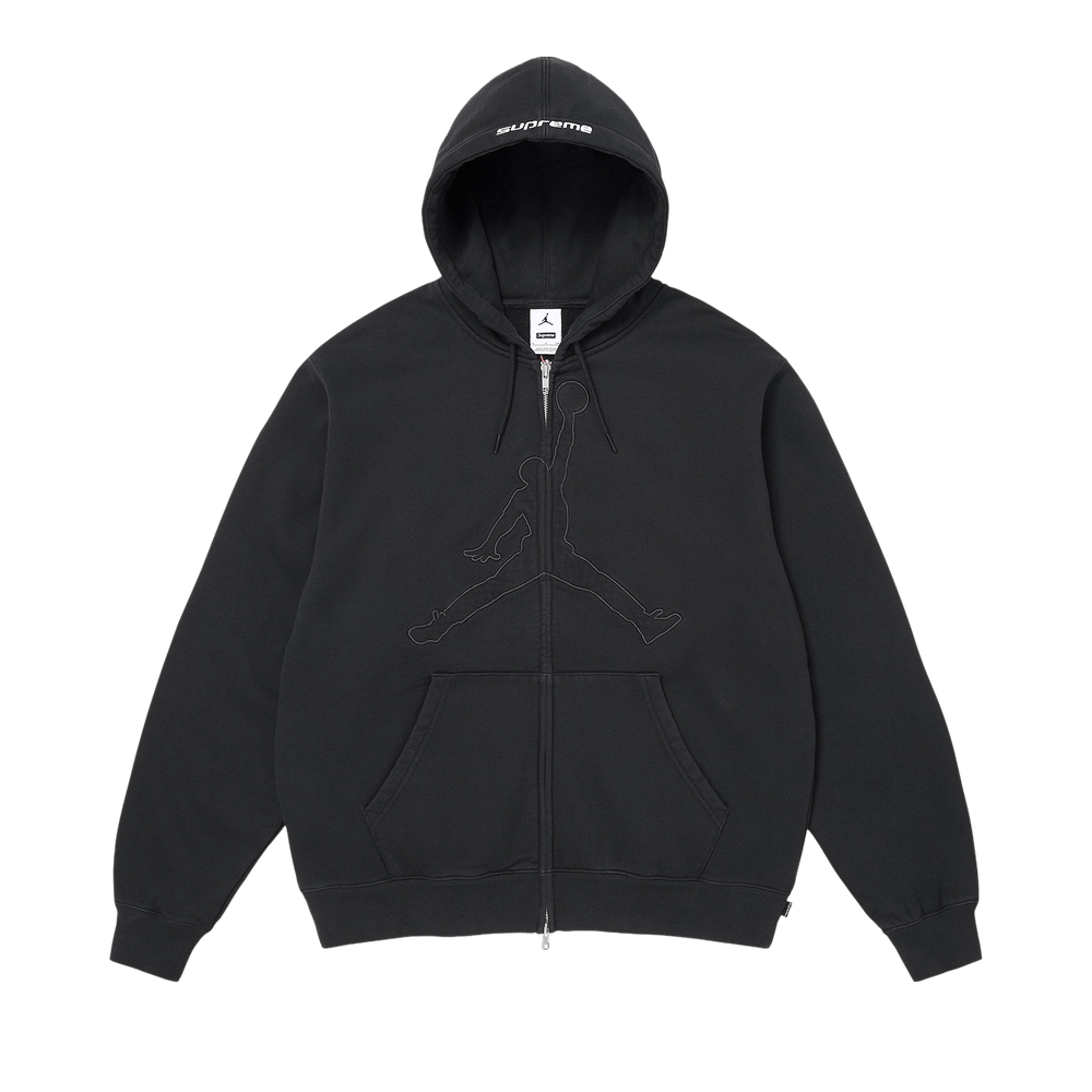 Supreme x Jordan Zip Up Hooded Sweatshirt 'Black' SS26SW24-BLACK — Abbigliamento Supreme su LAB19