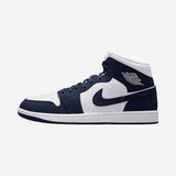 Jordan 1 Mid Obsidian White