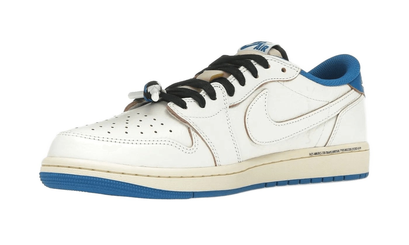 Air Jordan 1 Retro Low OG SP Fragment x Travis Scott Sail Military Blue - DM7866-104