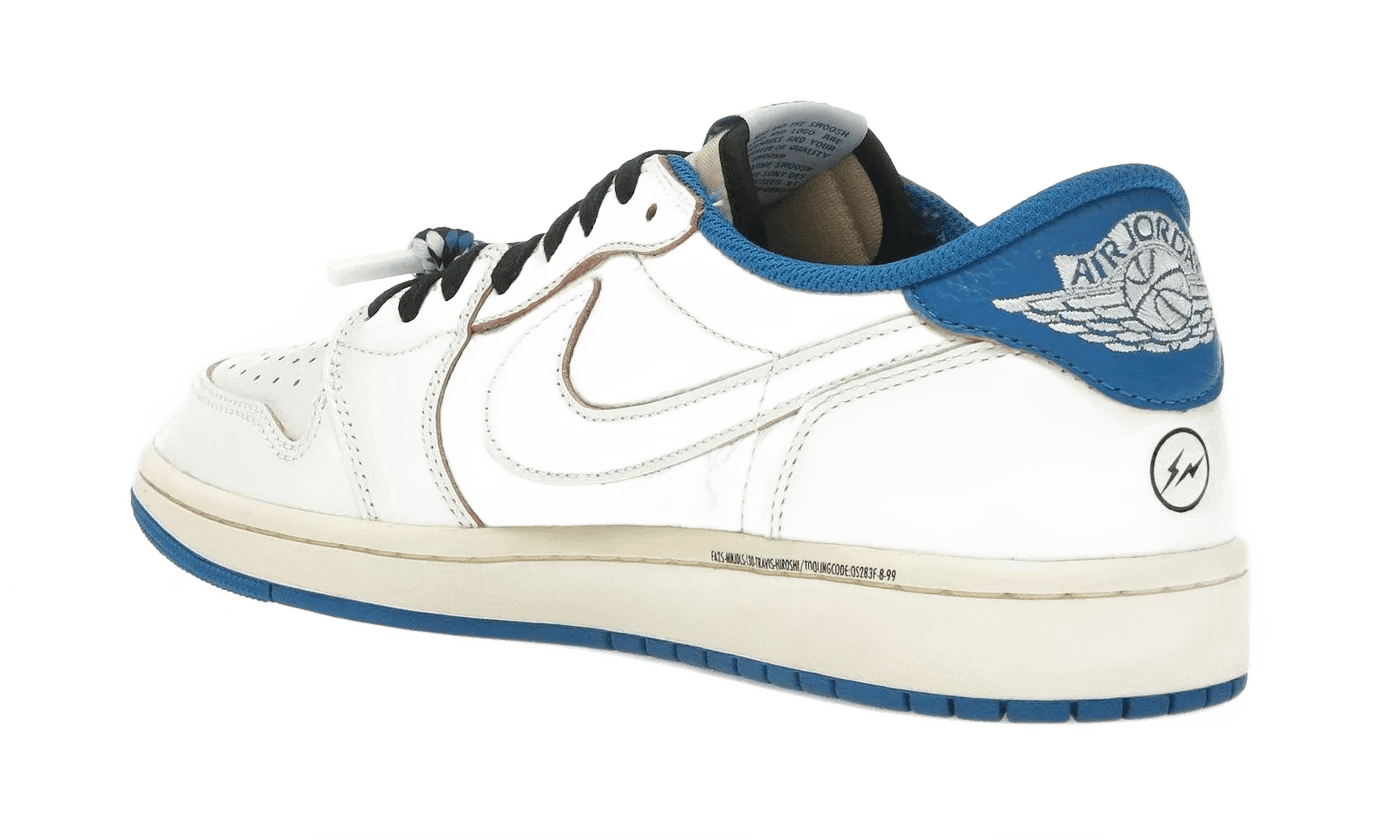 Air Jordan 1 Retro Low OG SP Fragment x Travis Scott Sail Military Blue - DM7866-104