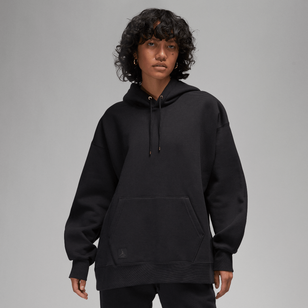 Jordan Flight Fleece Women's Satin-Lined Pullover Hoodie Black FB5110-010 — Abbigliamento Air Jordan su LAB19
