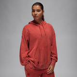 Jordan Flight Fleece Women's Satin-Lined Washed Hoodie Dune Red