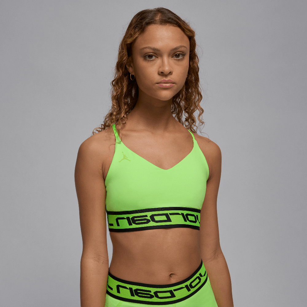 Jordan Sport Indy Women's Light Support Sports Bra Electric Green/Black/Electric Green FV6498-358 — Abbigliamento Air Jordan su LAB19