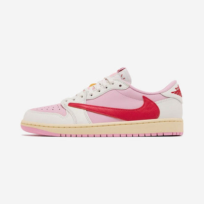 Air Jordan 1 Retro Low OG SP Travis Scott Sail Tropical Pink - IQ7604-101