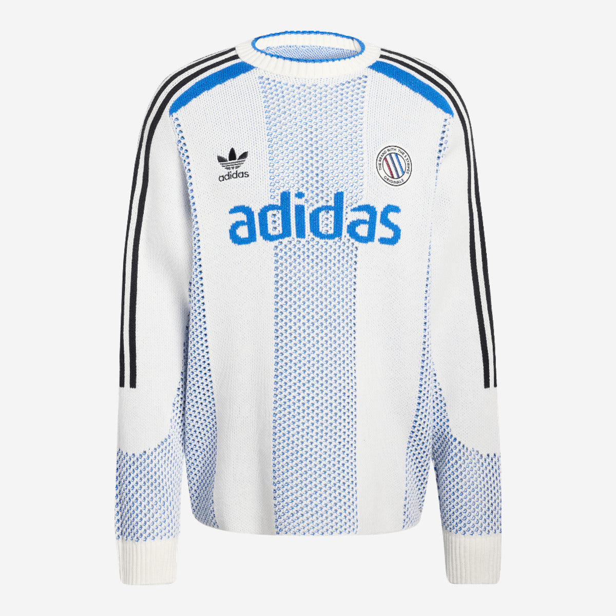 Adidas Blokecore Longsleeve Light Weight Pullover White Blue KQ5085 — Abbigliamento Adidas su LAB19