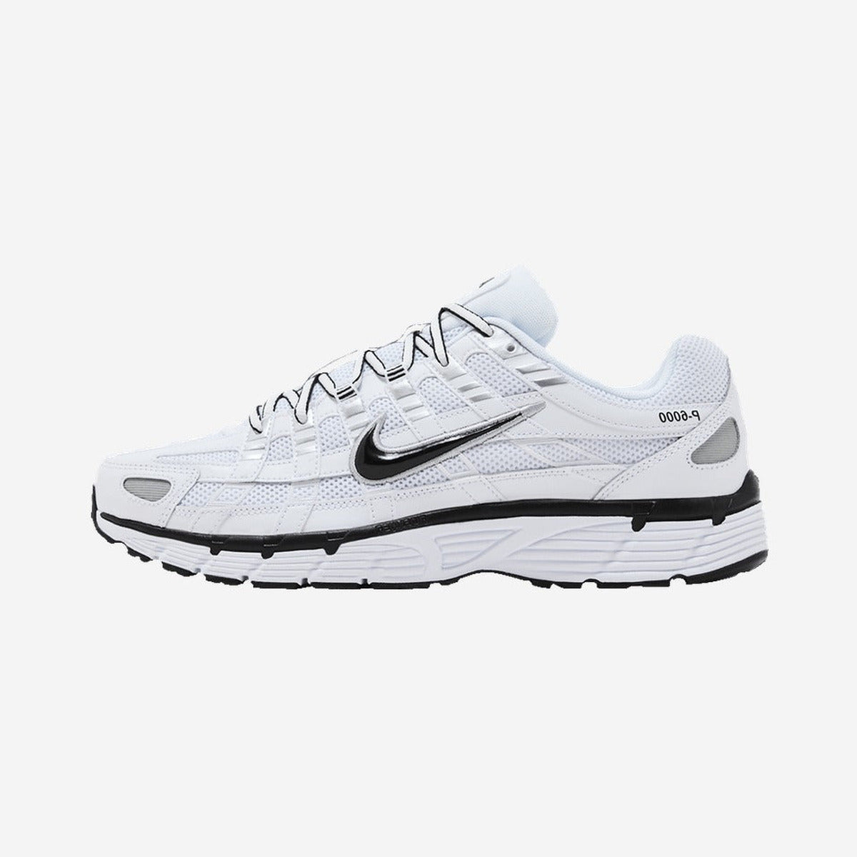 Nike P-6000 White Metallic Silver Black