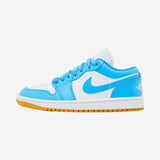 Jordan 1 Low White Gum Light Brown Dark Powder Blue (Women's)