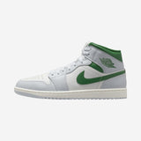 Jordan 1 Mid White Pure Platinum Pine Green