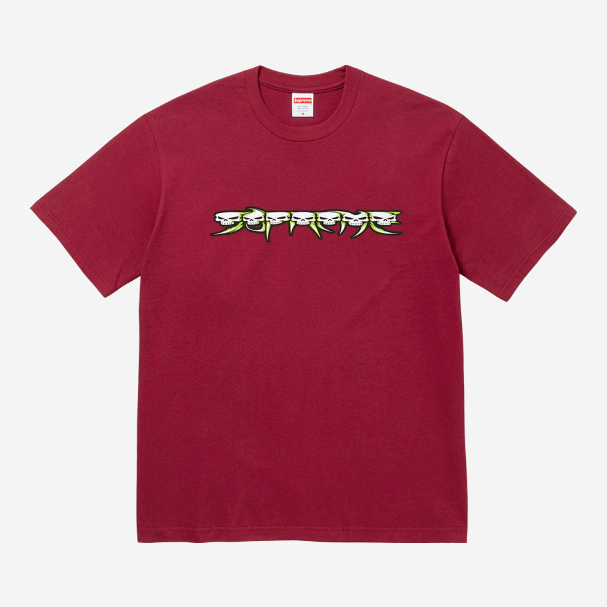 Supreme Skulls Spellout Tee 'Cardinal' FW26T24-CARDINAL — Abbigliamento Supreme su LAB19