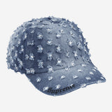Supreme Hole Punch Rhinestone Denim 6-Panel 'Washed Indigo'