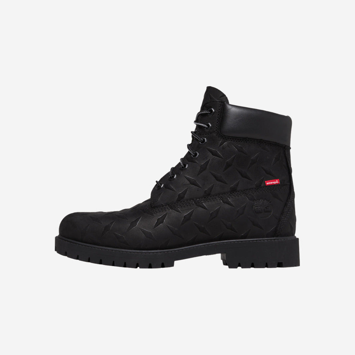 Timberland Supreme x Timberland 6 Inch Premium Waterproof Boot Embossed Diamond Plate Black TB0A6DE1-001 — Sneakers Timberland su LAB19