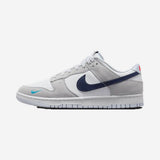Nike Dunk Low Scarpe: White Grey Navy Aqua Mini Swoosh