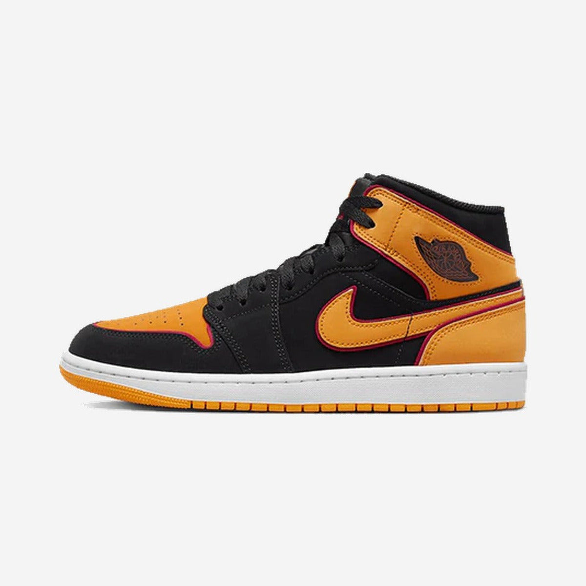 Air Jordan 1 Mid Fat Tongue Black Orange
