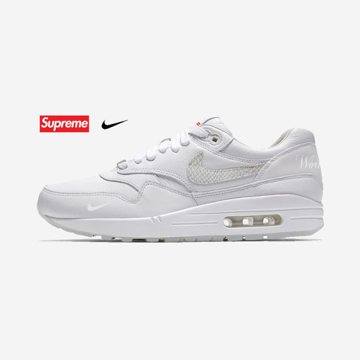 Nike Air Max 1 \&87 SP Supreme Triple White