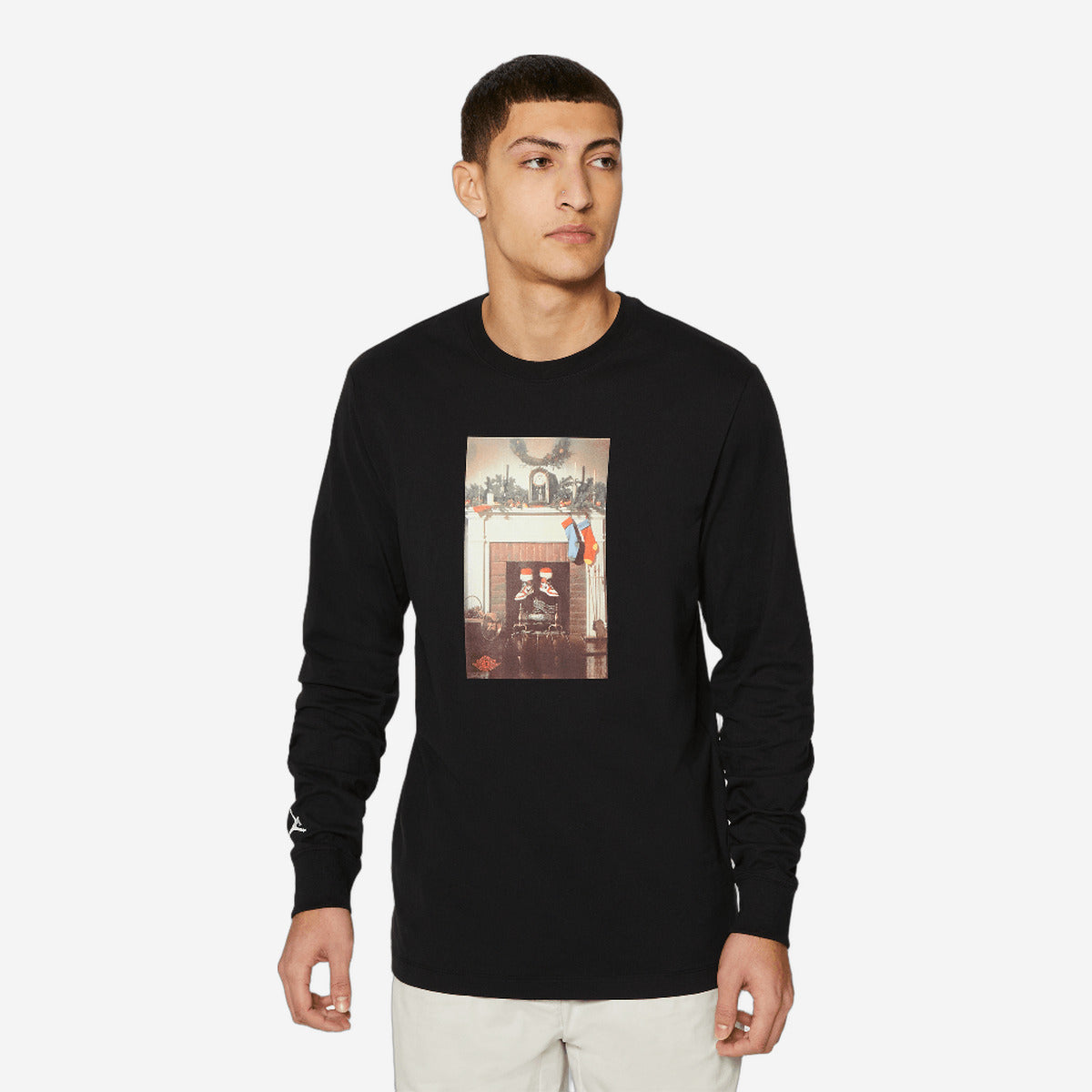 Jordan Jumpman Chimney Men's Long-Sleeve T-Shirt Black/White CV1745-010 — Abbigliamento Air Jordan su LAB19