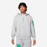 Nike Standard Issue Men's Dri-FIT Pullover Hoodie Wolf Grey/Stadium Green