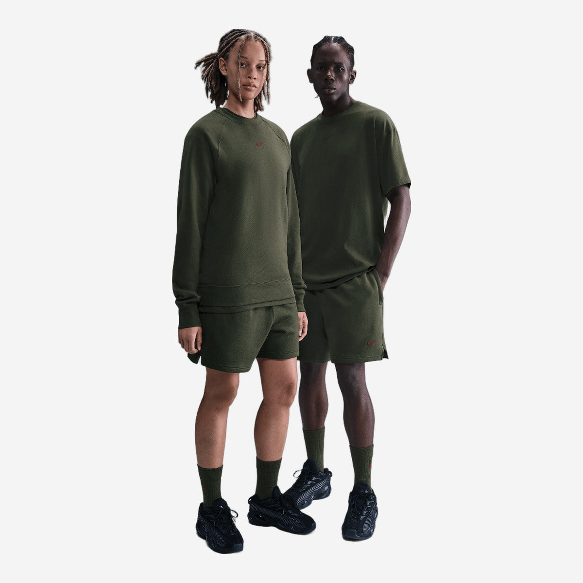 Nike NOCTA Cardinal Fleece Shorts Cargo Khaki/Team Red FQ0408-325 — Abbigliamento Nike su LAB19