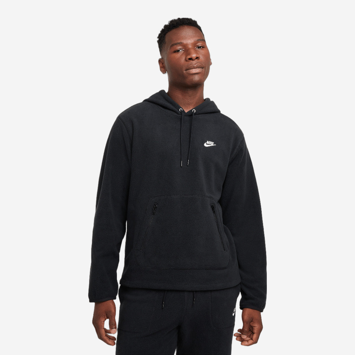 Nike Club Men's Winterized Pullover Hoodie Black/White FZ0660-010 — Abbigliamento Nike su LAB19