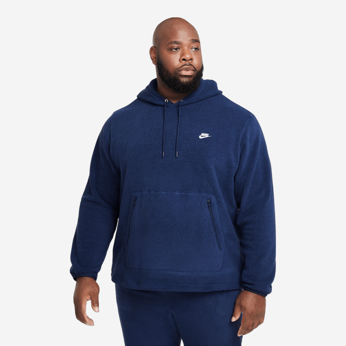 Nike Club Men's Winterized Pullover Hoodie Midnight Navy/White FZ0660-410 — Abbigliamento Nike su LAB19