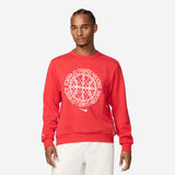 Nike Standard Issue Men's Dri-FIT Basketball Crew-Neck Sweatshirt University Red/Heather/Pale Ivory
