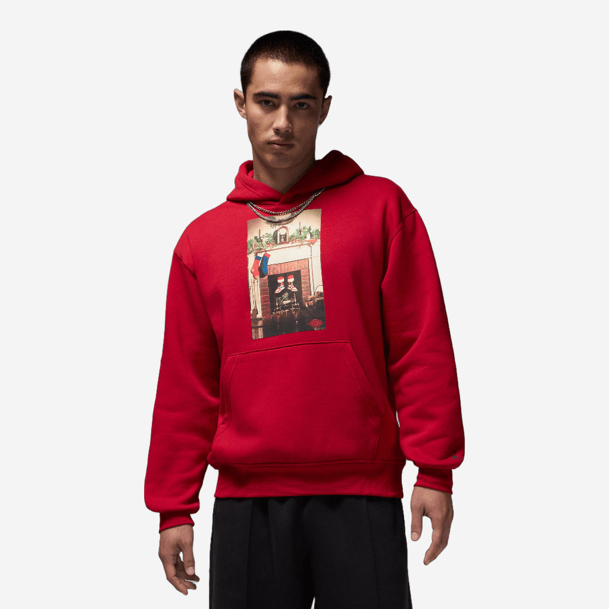 Jordan Jumpman "Chimney" Men's Fleece Pullover Hoodie Gym Red/Black HQ5654-687 — Abbigliamento Air Jordan su LAB19