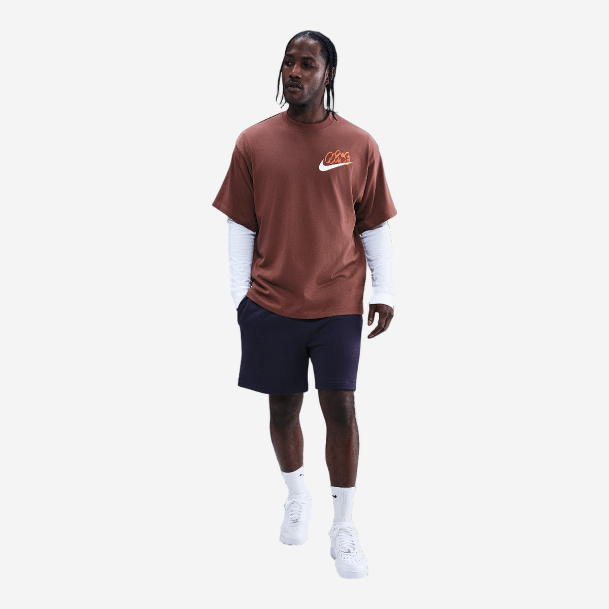 Nike Solo Swoosh Men's T-Shirt Red Sepia IH4294-218 — Abbigliamento Nike su LAB19