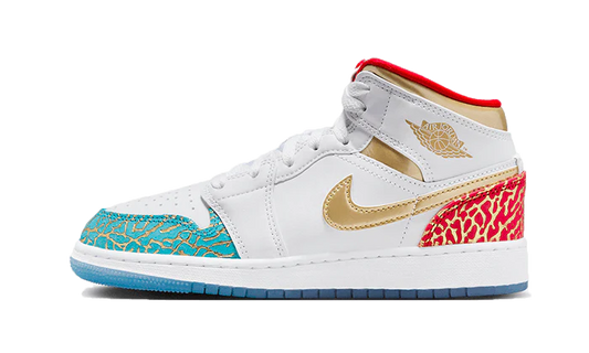 Air Jordan 1 Mid Sneaker School NC to Chicago (GS)