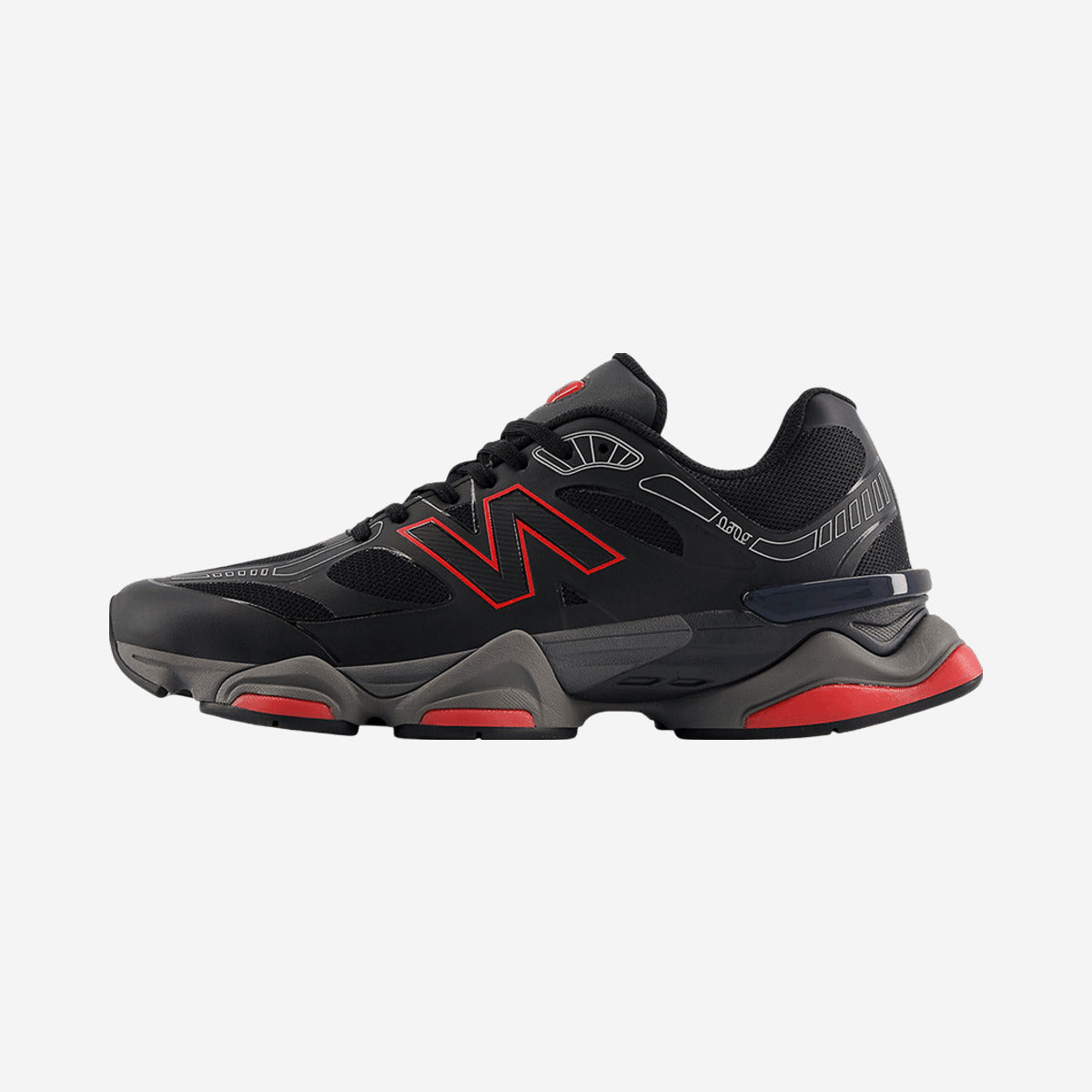 New Balance 9060 Black Red U90606LE — Sneakers New Balance su LAB19