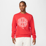 Nike Standard Issue Men's Dri-FIT Basketball Crew-Neck Sweatshirt University Red/Heather/Pale Ivory