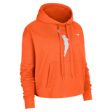 Nike Team 13 Courtside Women's Nike WNBA Cropped Pullover Hoodie Brilliant Orange/Brilliant Orange/White