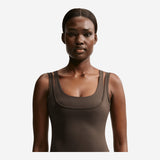 NikeSKIMS Matte Women's Double-Strap Scoop Tank Top NSKM Dark Sepia/NSKM Dark Sepia