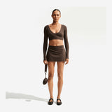 NikeSKIMS Matte Women's Skort NSKM Dark Sepia/NSKM Dark Sepia