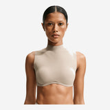 NikeSKIMS Studio Stretch Women's Light-Support Mock-Neck Sports Bra NSKM Linen/NSKM Linen