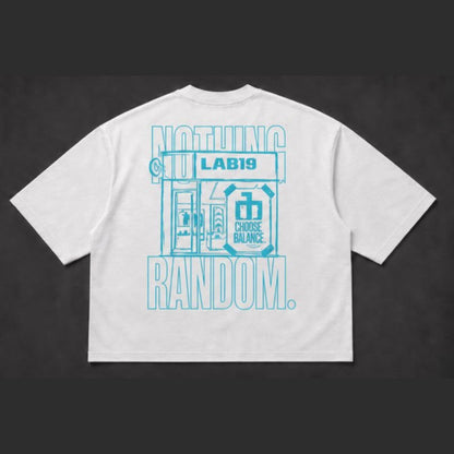 Nothing Random Tee bianca - retro