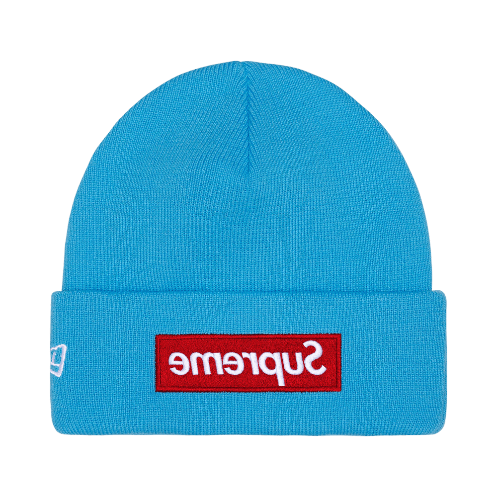 Supreme New Era Box Logo Beanie 'Cyan' FW25BN5-CYAN — Sneakers Supreme su LAB19